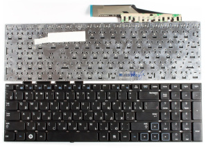 Клавиатура для ноутбука Samsung NP300E5A, NP300V5A V.1, чёрная, RU