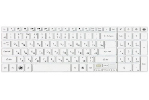 Клавиатура для ноутбука Gateway NV55S, NV57H, NV75S, белая, RU