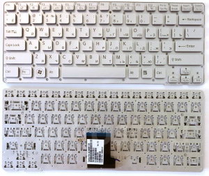 Клавиатура для ноутбука Sony VPC-CB, серебристая, RU 