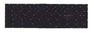 Клавиатура для ноутбука MSI GT72, GS60, чёрная, с красными символами, без ушей, RU