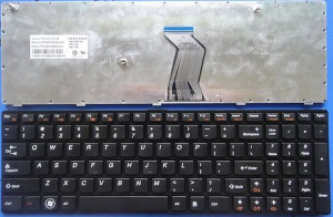 Клавиатура для ноутбука Lenovo Z570, B570, чёрная, с рамкой, RU