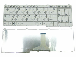 Клавиатура для ноутбука Toshiba Satellite C650, L650, белая, RU