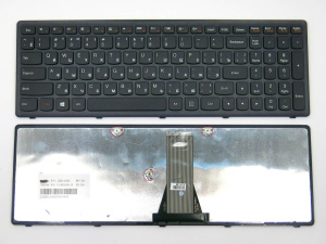 Клавиатура для ноутбука Lenovo Z510, S510, чёрная, с рамкой, RU