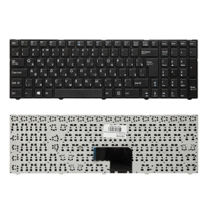 Клавиатура для ноутбука DNS Pegatron C15, C17, чёрная, с рамкой, RU