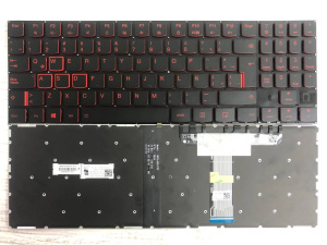 Клавиатура для ноутбука Lenovo Legion Y530, Y530-15ICH, чёрная, с подсветкой, US