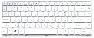 Клавиатура для ноутбука Gateway NV49C, белая, RU