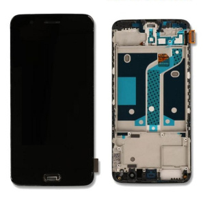 LCD дисплей для OnePlus 5 (A5000) в сборе с тачскрином, с рамкой (черный)