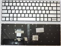 Клавиатура для ноутбука Xiaomi Air 13.3", серебряная, с подсветкой, V.1, RU
