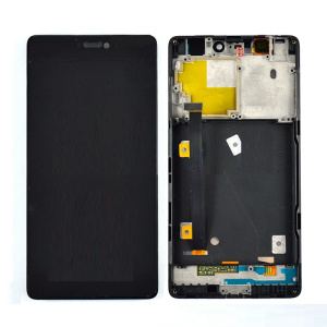 LCD дисплей для Xiaomi Mi 4i / Mi4i в сборе с тачскрином, с рамкой (черный)