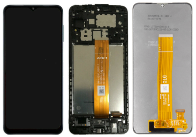 Дисплей Samsung A12 (A125F) Черный  (Оригинал) в раме
