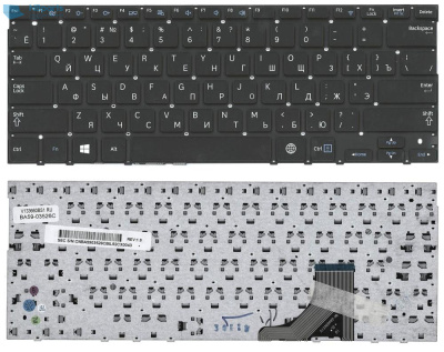 Клавиатура для ноутбука Samsung NP535U3C, чёрная, RU
