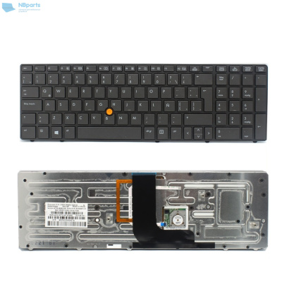 Клавиатура для ноутбука HP EliteBook 8560W, чёрная, с подсветкой, RU