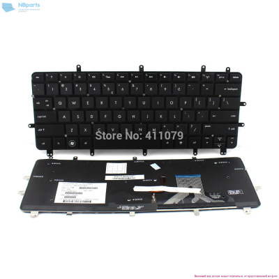 Клавиатура для ноутбука HP Spectre 13XT, чёрная, с подсветкой, RU