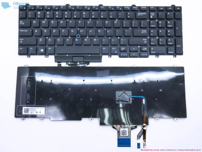Клавиатура для ноутбука Dell Latitude E5550, чёрная, с подсветкой, RU