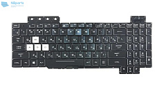 Клавиатура для ноутбука ASUS TUF Gaming FX504 FX505 FX80 чёрная, с белой подсветкой, RU (MZ)
