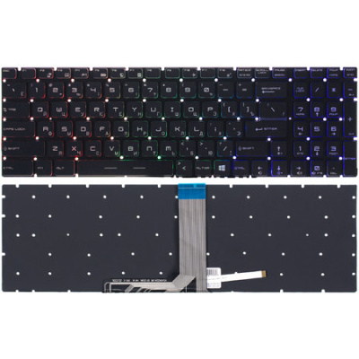 Клавиатура для ноутбука MSI GE75 Raider 10SGS, чёрная, c RGB-подсветкой, RU