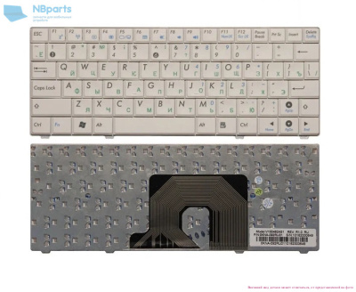 Клавиатура для ноутбука ASUS EeePC 900HA, белая, RU