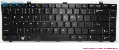 Клавиатура для ноутбука Dell Vostro V13, чёрная, большой Enter, RU